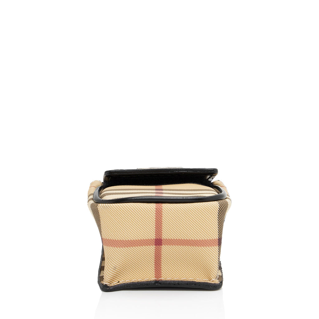 Burberry Vintage Canvas Nova Check Phone Pouch Crossbody (SHF-gakZW6)
