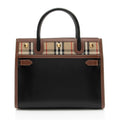 Burberry Vintage Check Smooth Calfskin Title Small Tote
