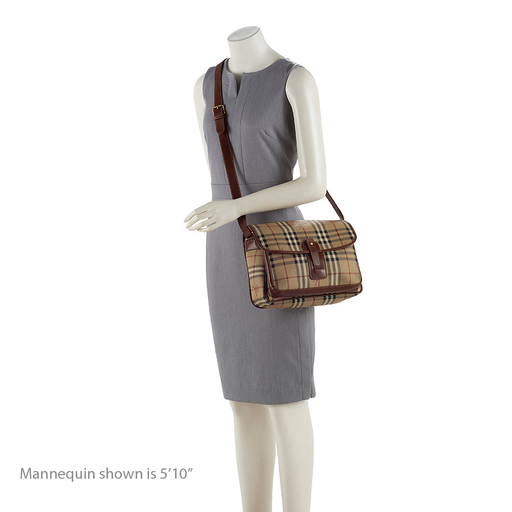 Burberry Vintage Haymarket Check Messenger Bag - FINAL SALE (SHF-18443)