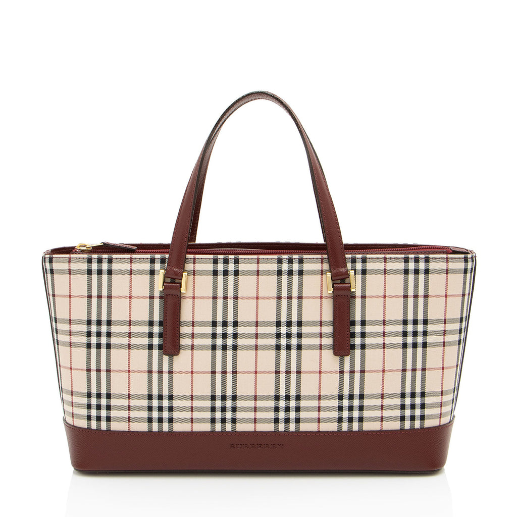 Burberry Vintage House Check E/W Tote