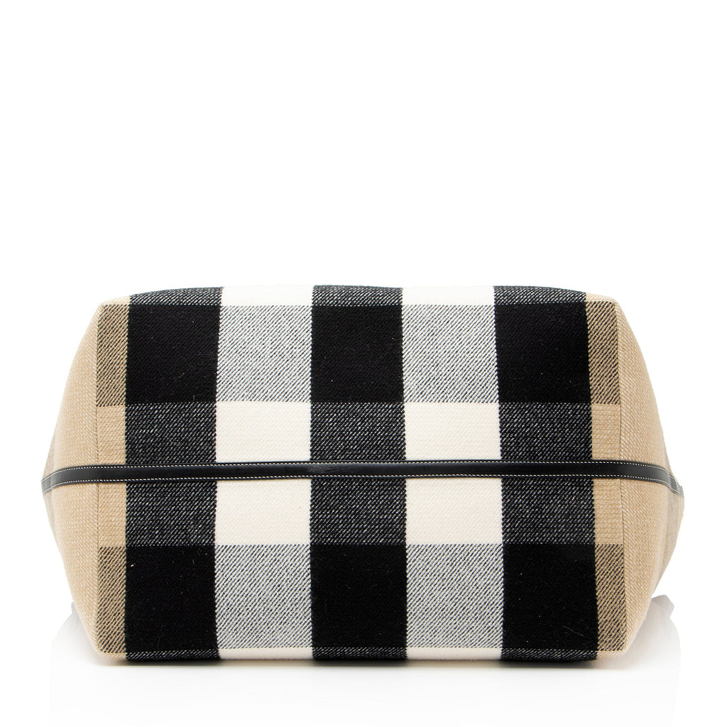 Burberry Wool Check Society XL Tote