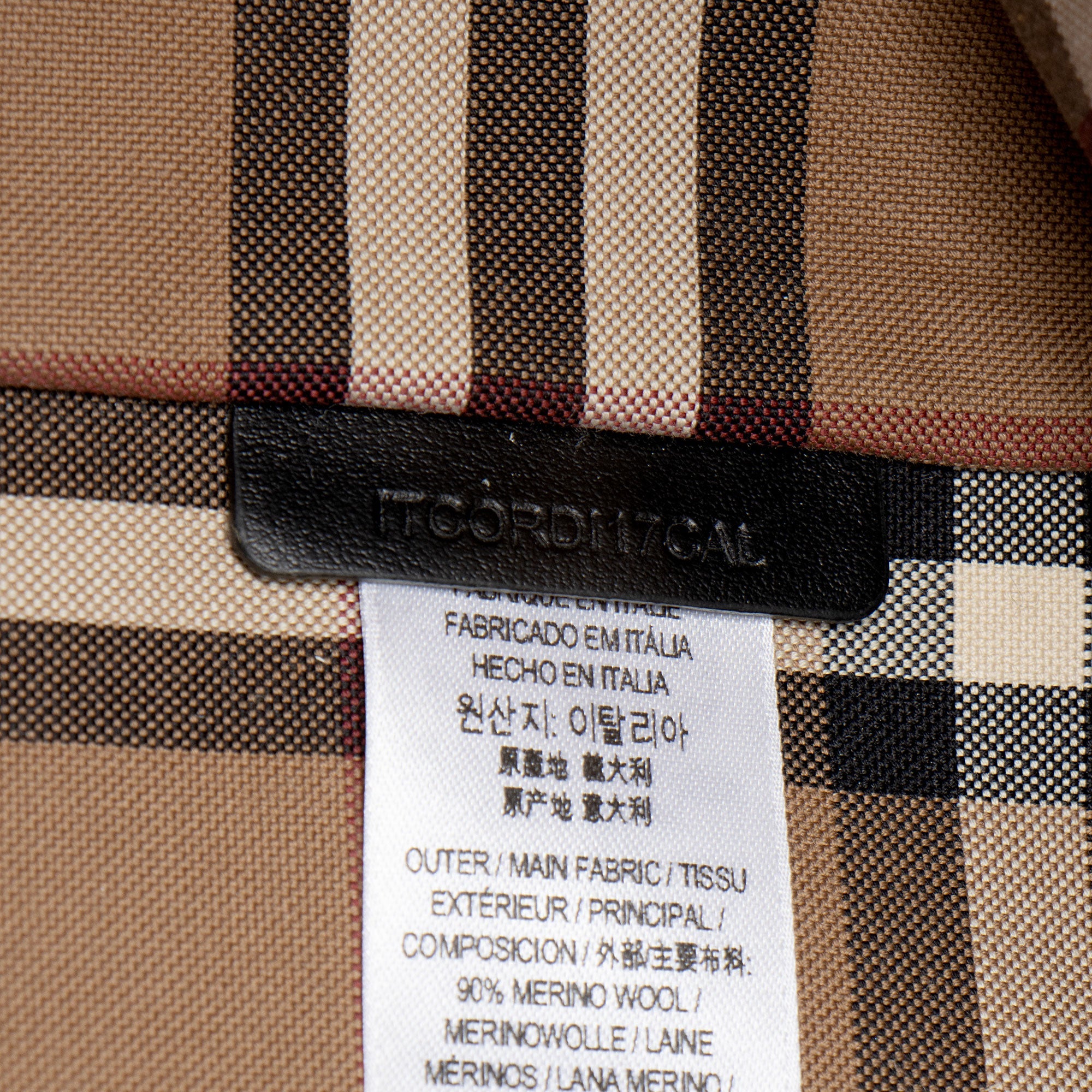 Burberry Wool Check Society XL Tote