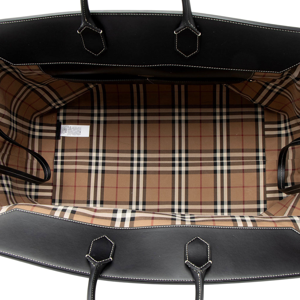 Burberry Wool Check Society XL Tote
