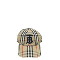 Burberry Archive Beige TB Monogram Motif Vintage Check Cotton Baseball Cap
