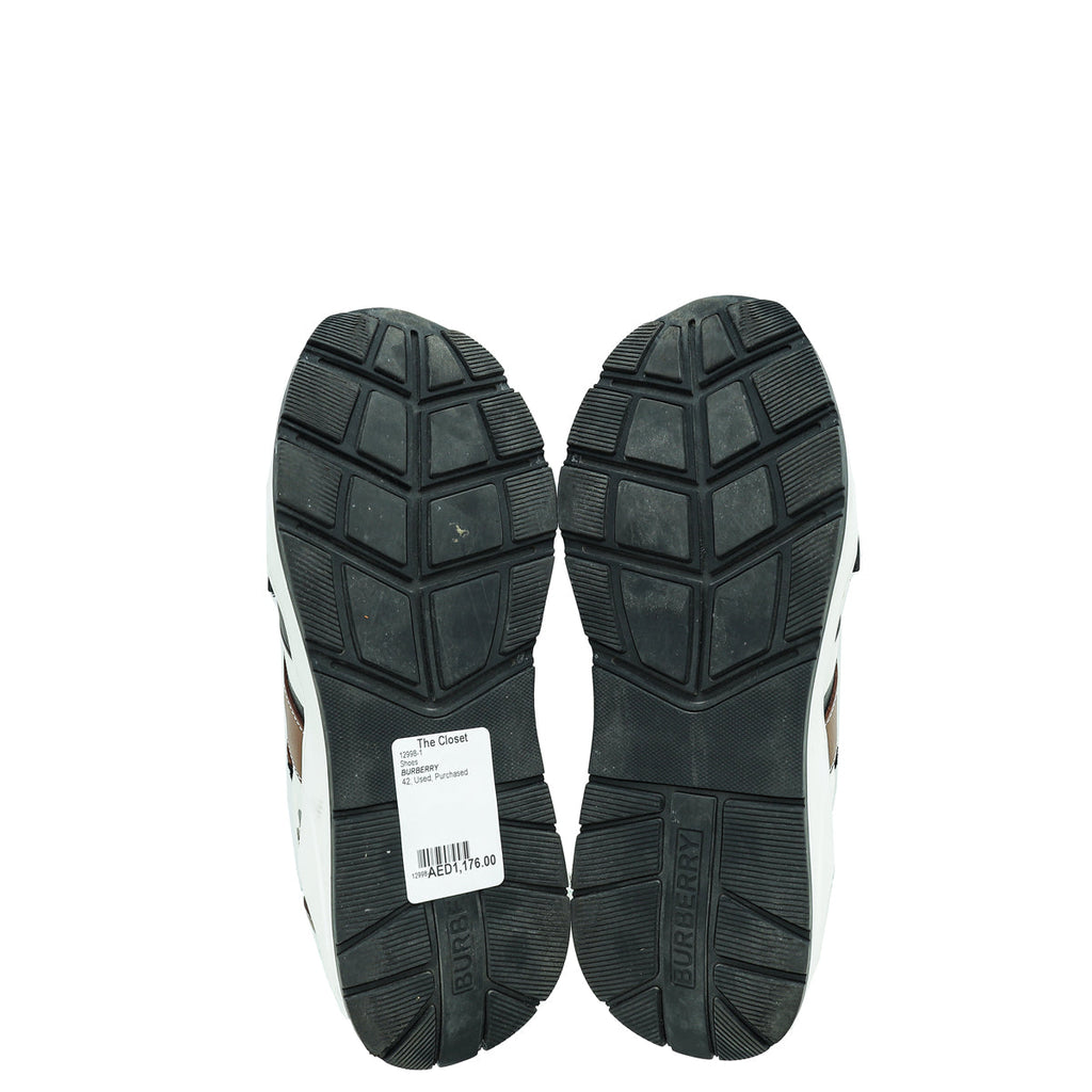Burberry Multicolor Check Regis Sneakers 42