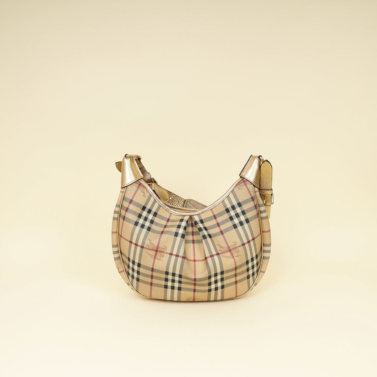 Burberry Bicolor Haymarket Hobo Bag