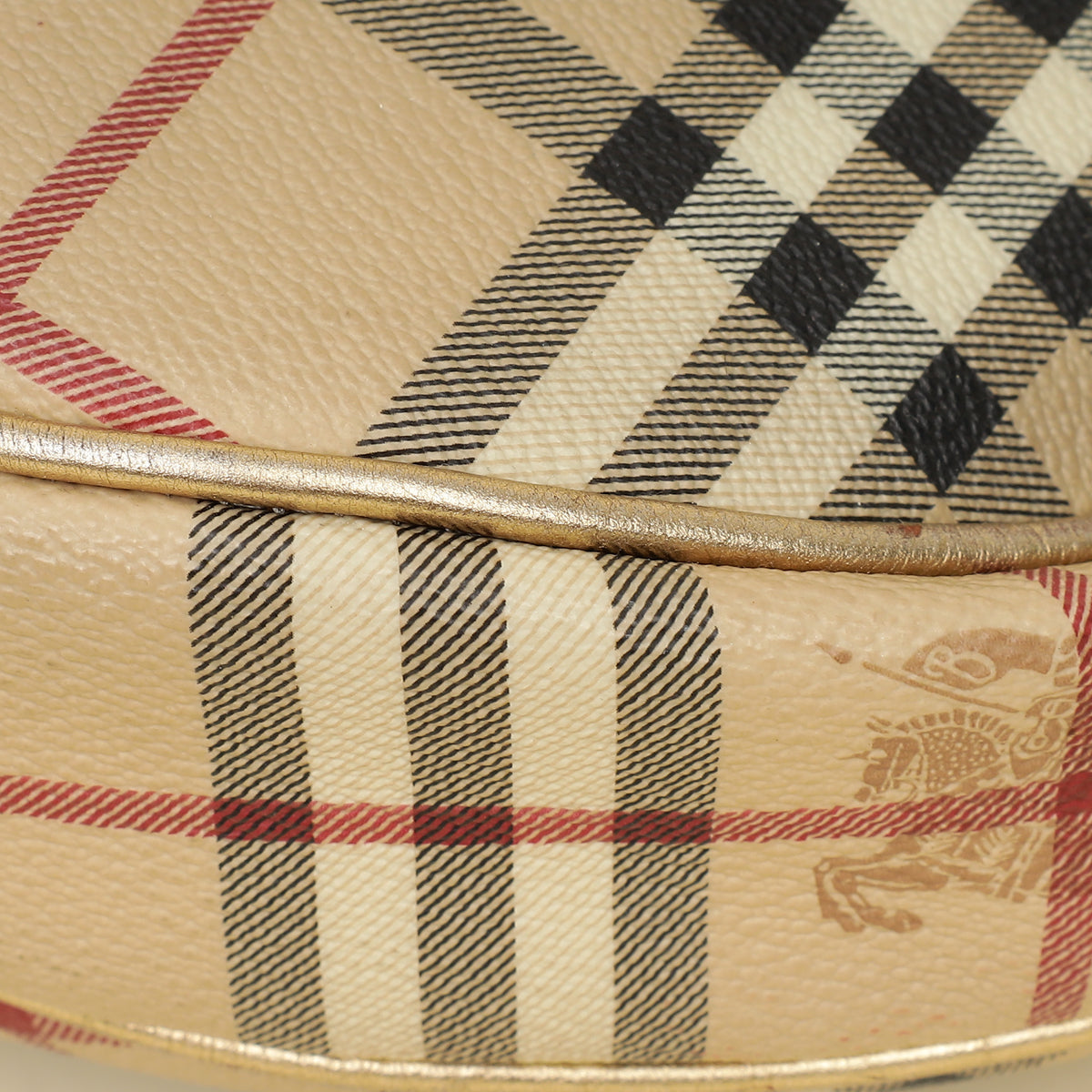 Burberry Bicolor Haymarket Hobo Bag