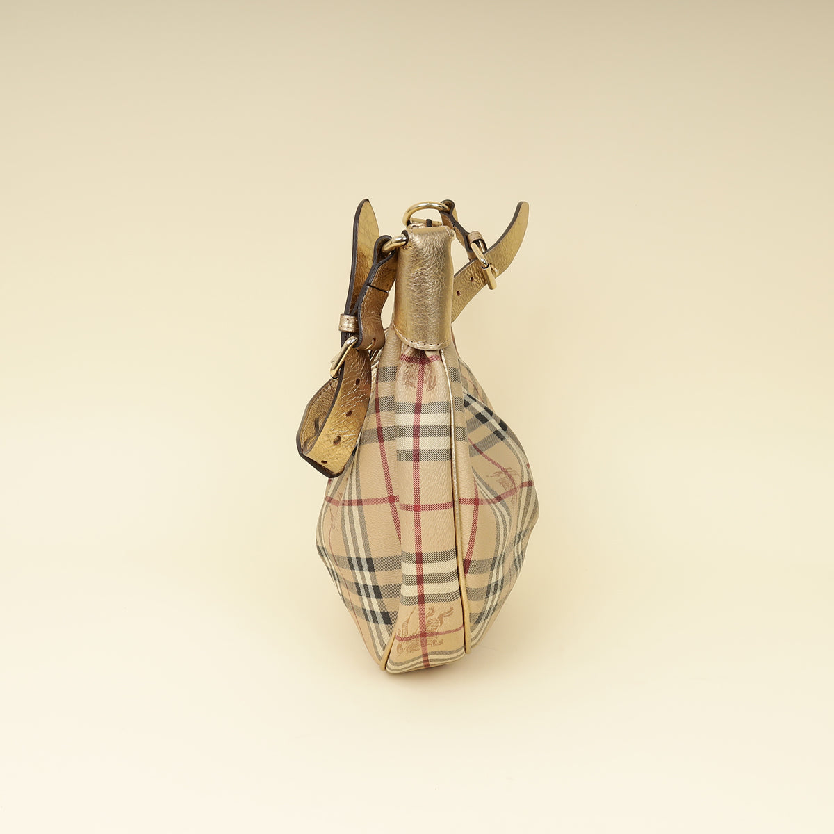 Burberry Bicolor Haymarket Hobo Bag