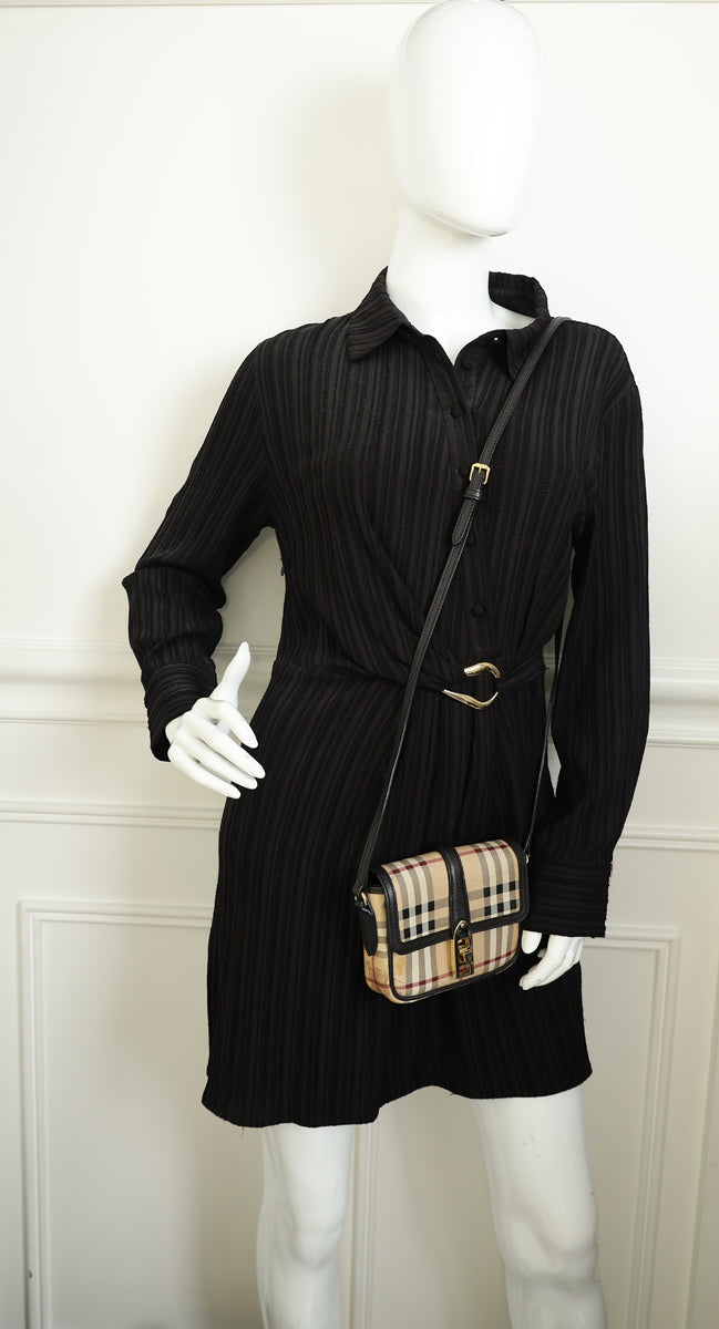 Burberry Bicolor Nova Check Crossbody Bag
