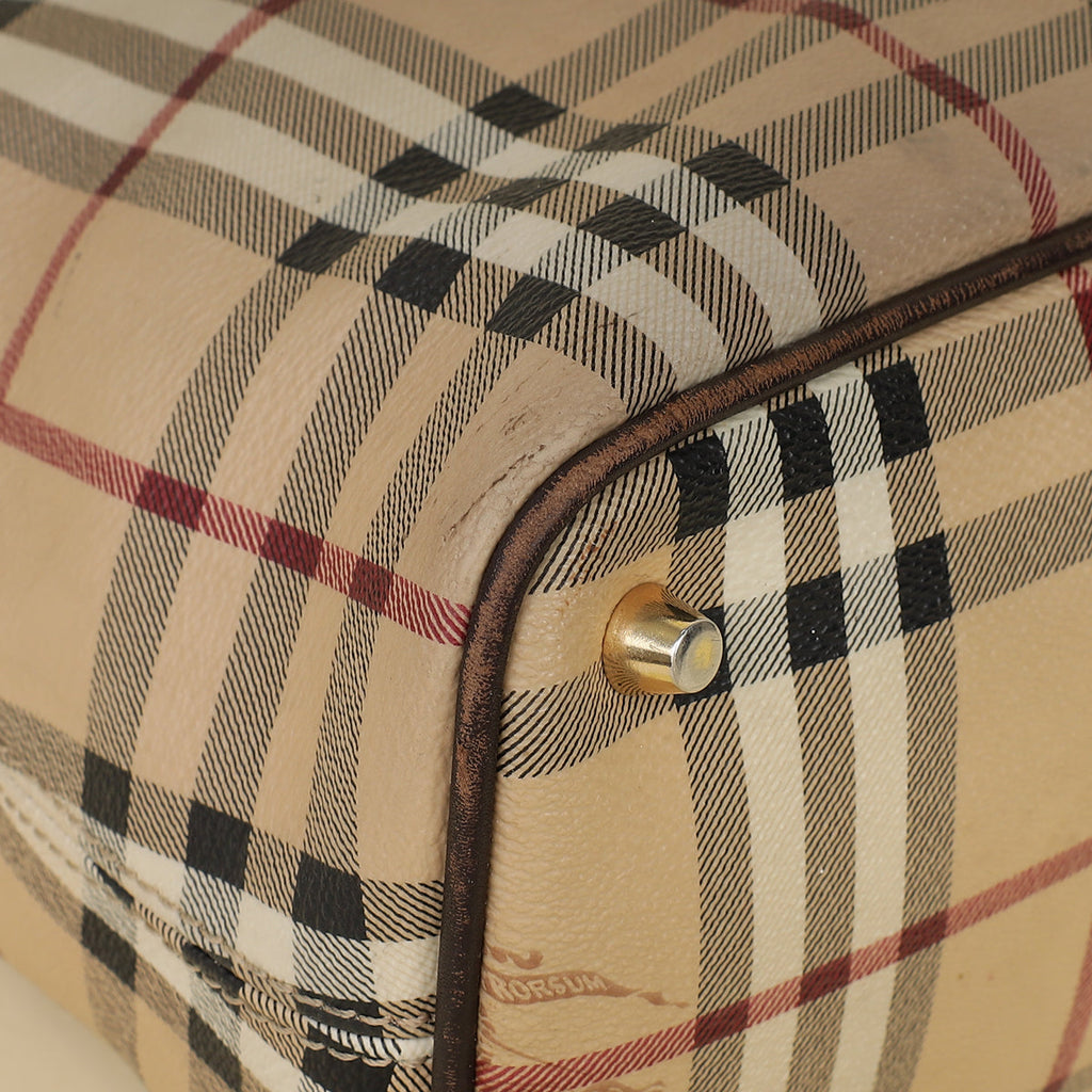 Burberry Haymarket Regent Tote Medium Bag