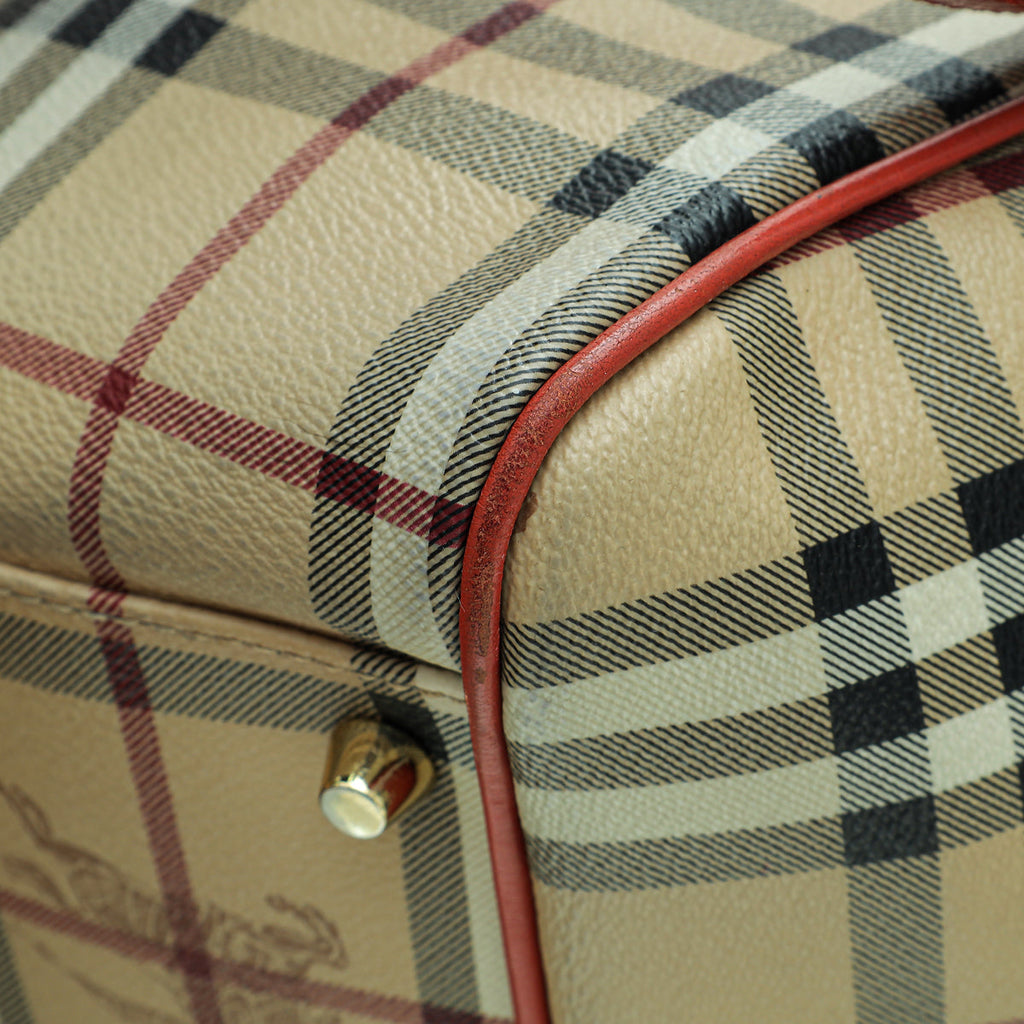 Burberry Bicolor Haymarket Check Canterbury Tote Bag