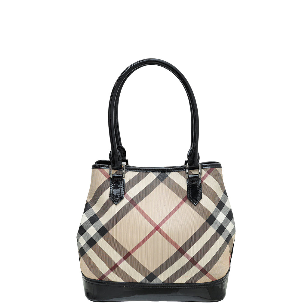 Burberry Black Nova Check Tote Bag