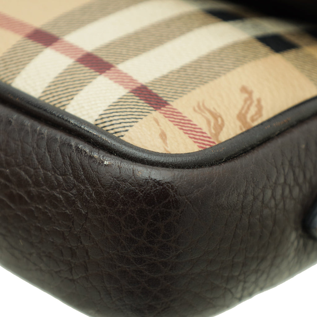 Burberry Bicolor Haymarket Check Tassel Mini Chain Crossbody Bag