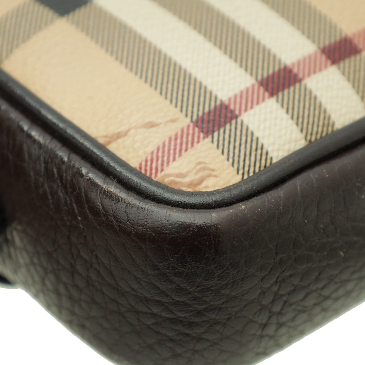 Burberry Bicolor Haymarket Check Tassel Mini Chain Crossbody Bag