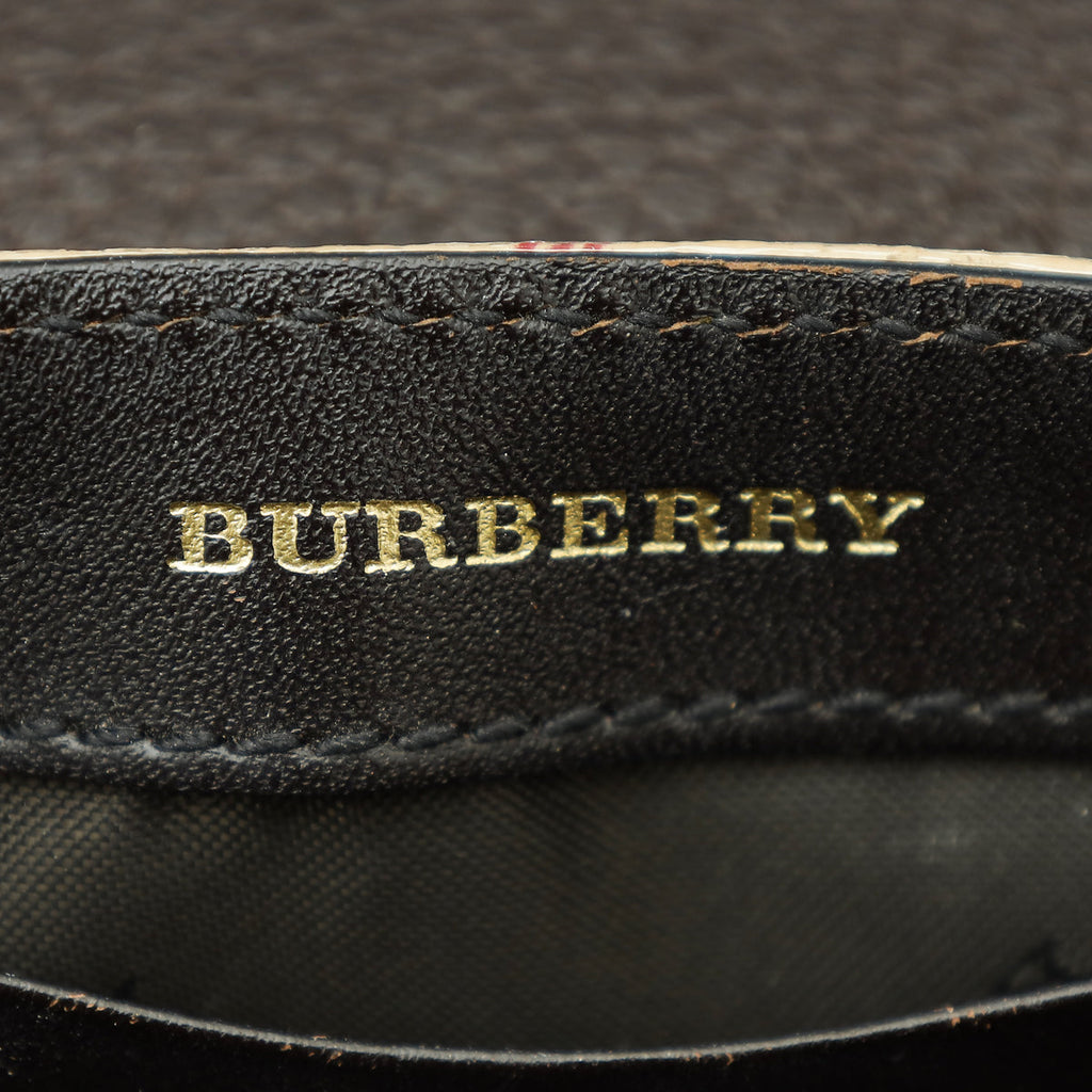 Burberry Bicolor Haymarket Check Tassel Mini Chain Crossbody Bag