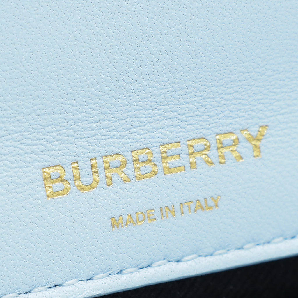 Burberry Pale Blue Lola Quilted Mini Chain Bag