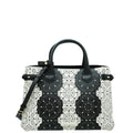 Burberry Bicolor Laser Cut Lace Edition Banner Tote Medium Bag