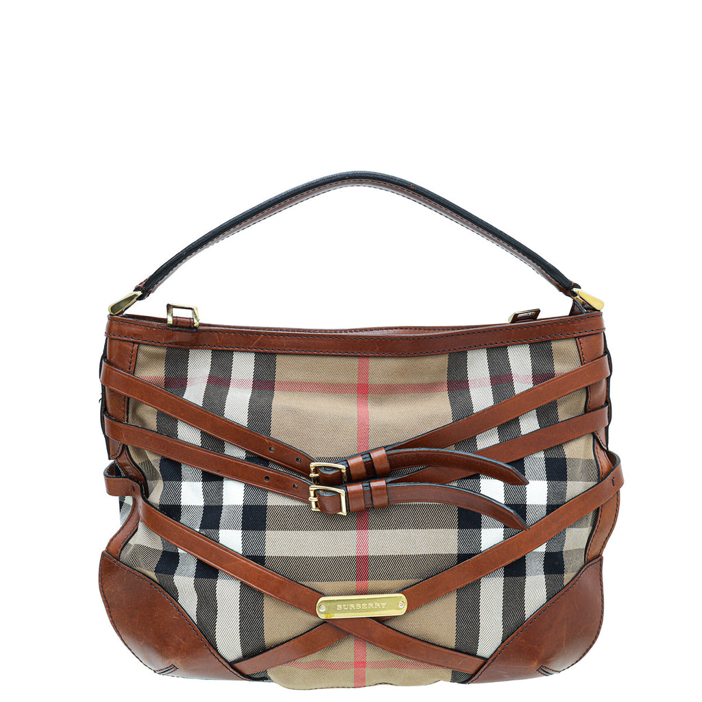 Burberry Brown Bridle Dutton Hobo Bag