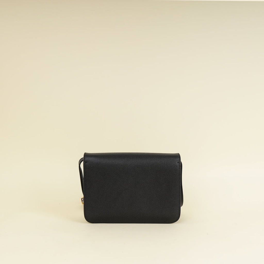 Burberry Black TB Logo Flap Small Bag