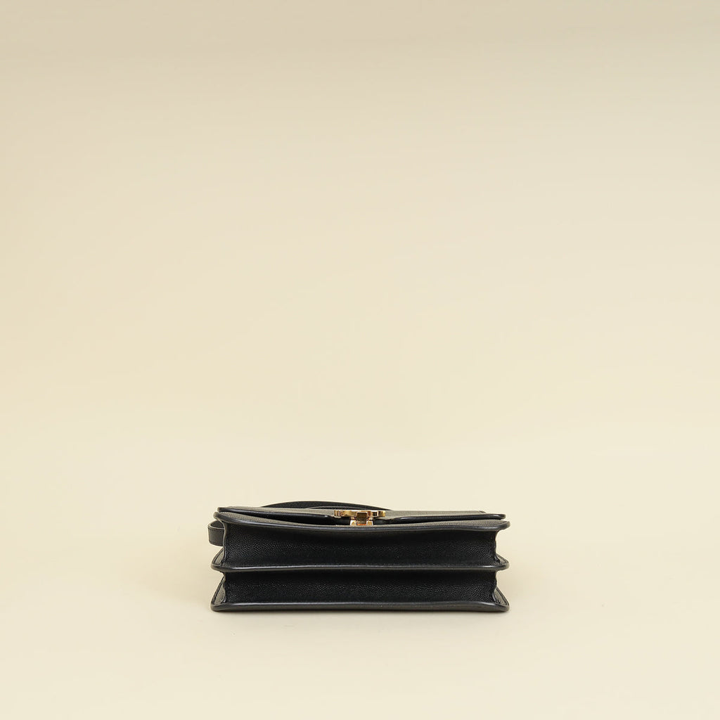Burberry Black TB Logo Flap Small Bag