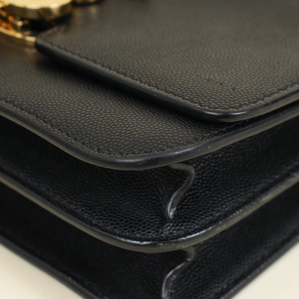 Burberry Black TB Logo Flap Small Bag