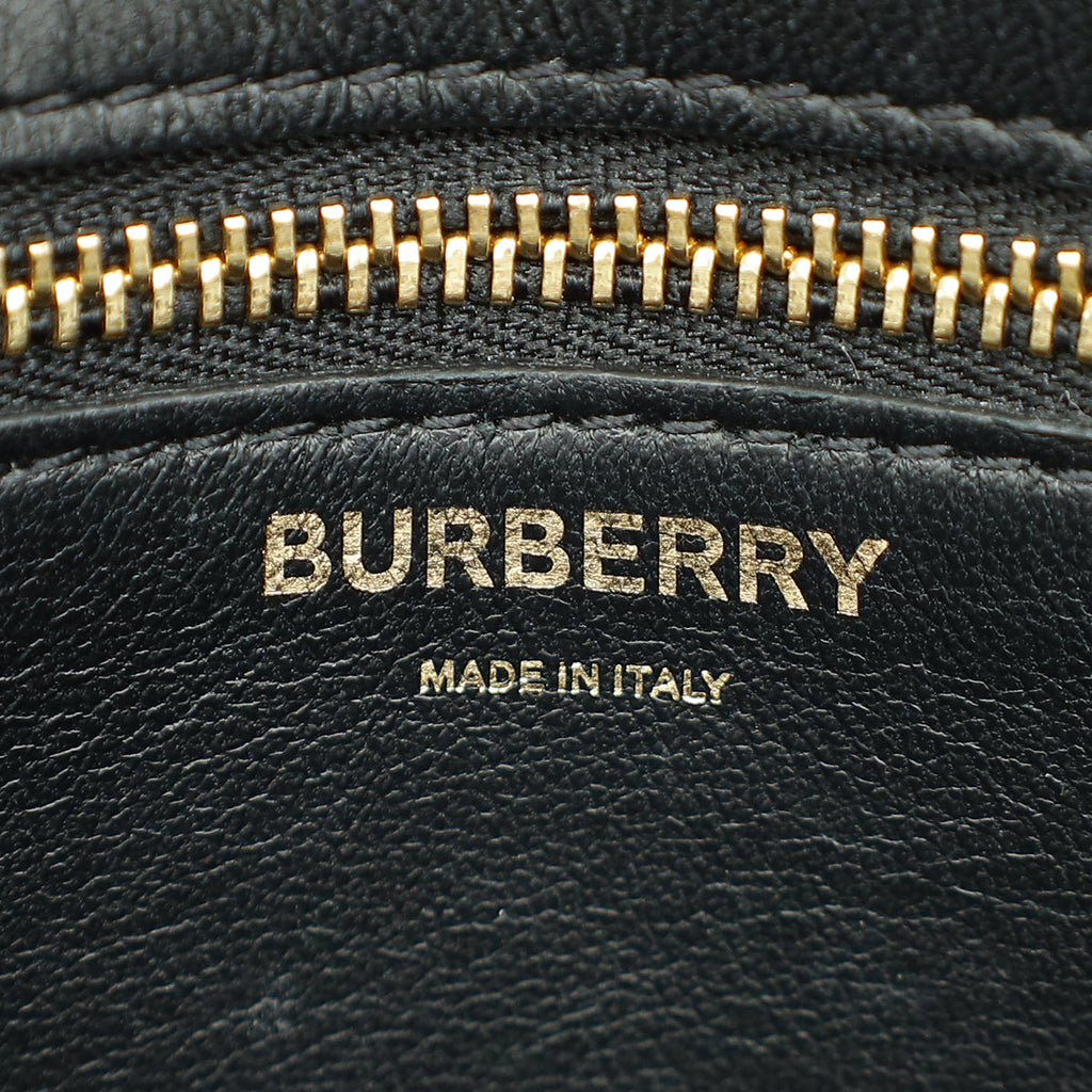 Burberry Black TB Logo Small Flap Bag