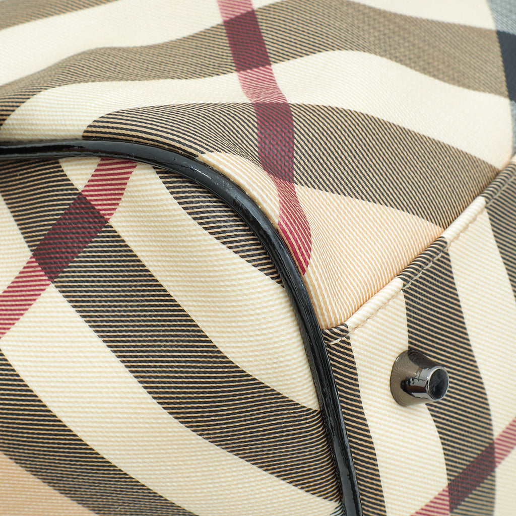 Burberry Bicolor Nova Check Canterbury Tote Bag