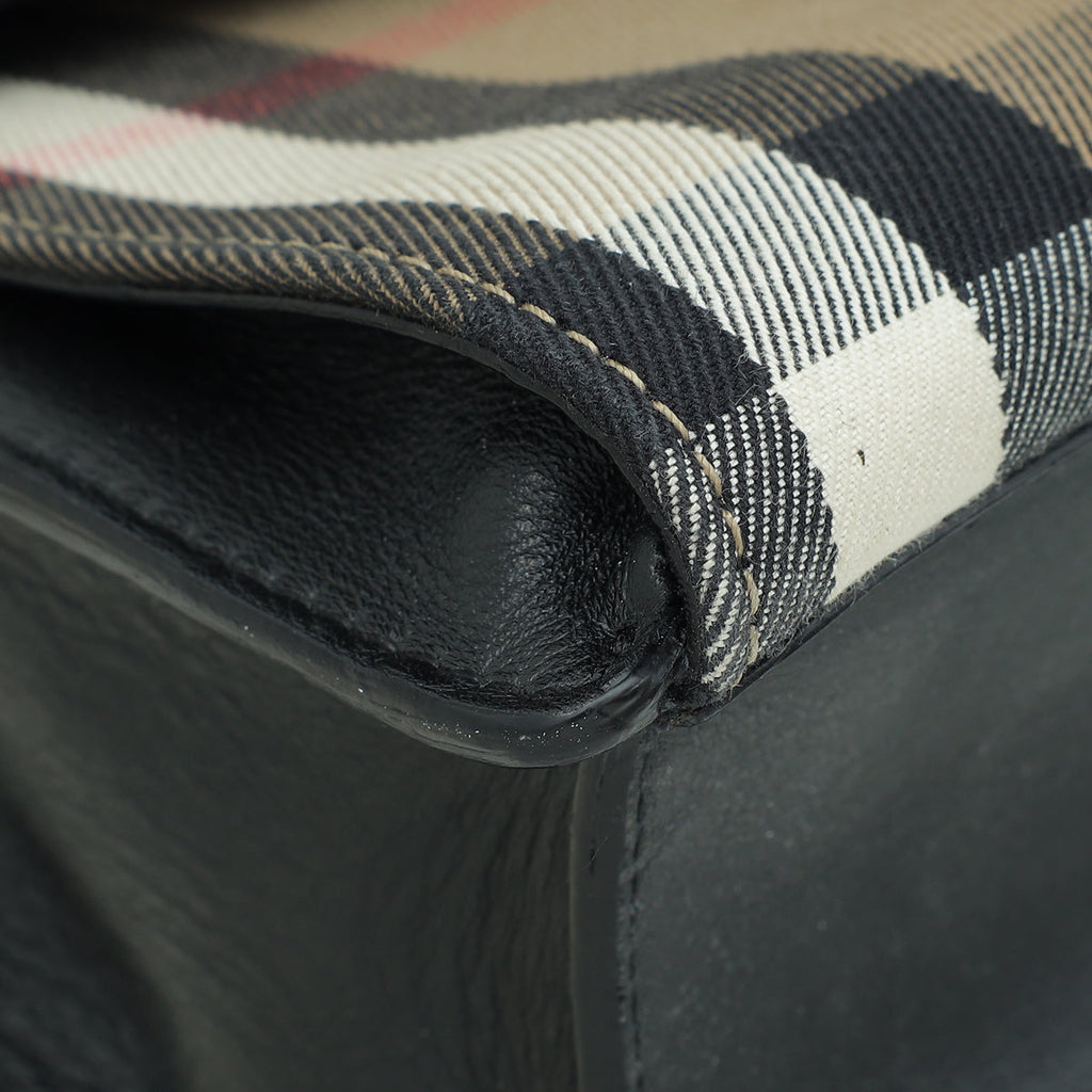 Burberry House Check Black Small Macken Crossbody Bag