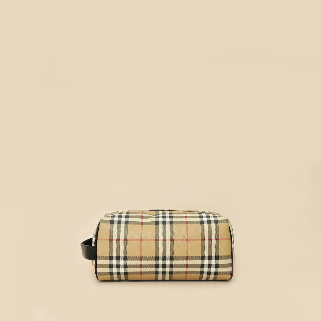Burberry Beige Vintage Check Travel Pouch