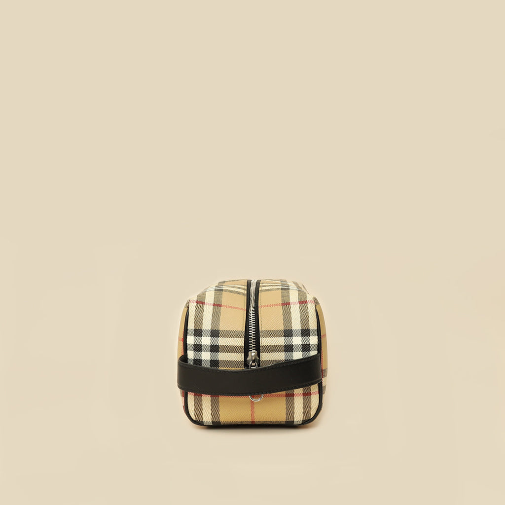 Burberry Beige Vintage Check Travel Pouch