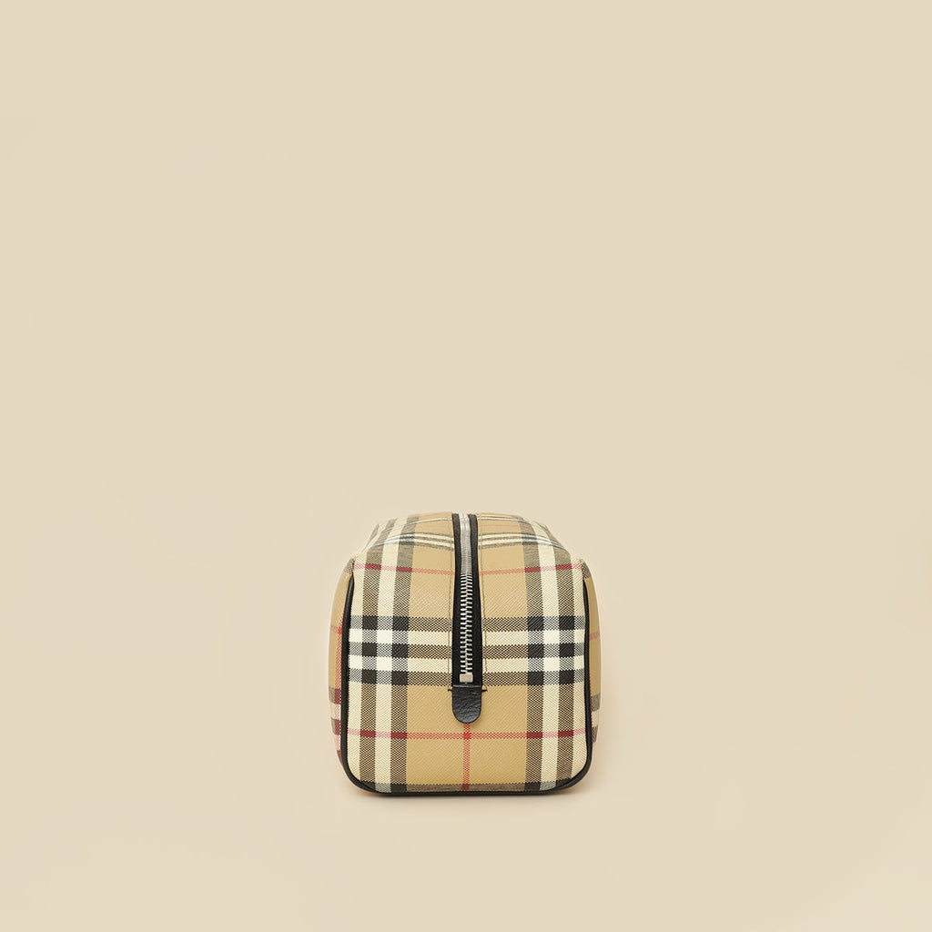 Burberry Beige Vintage Check Travel Pouch