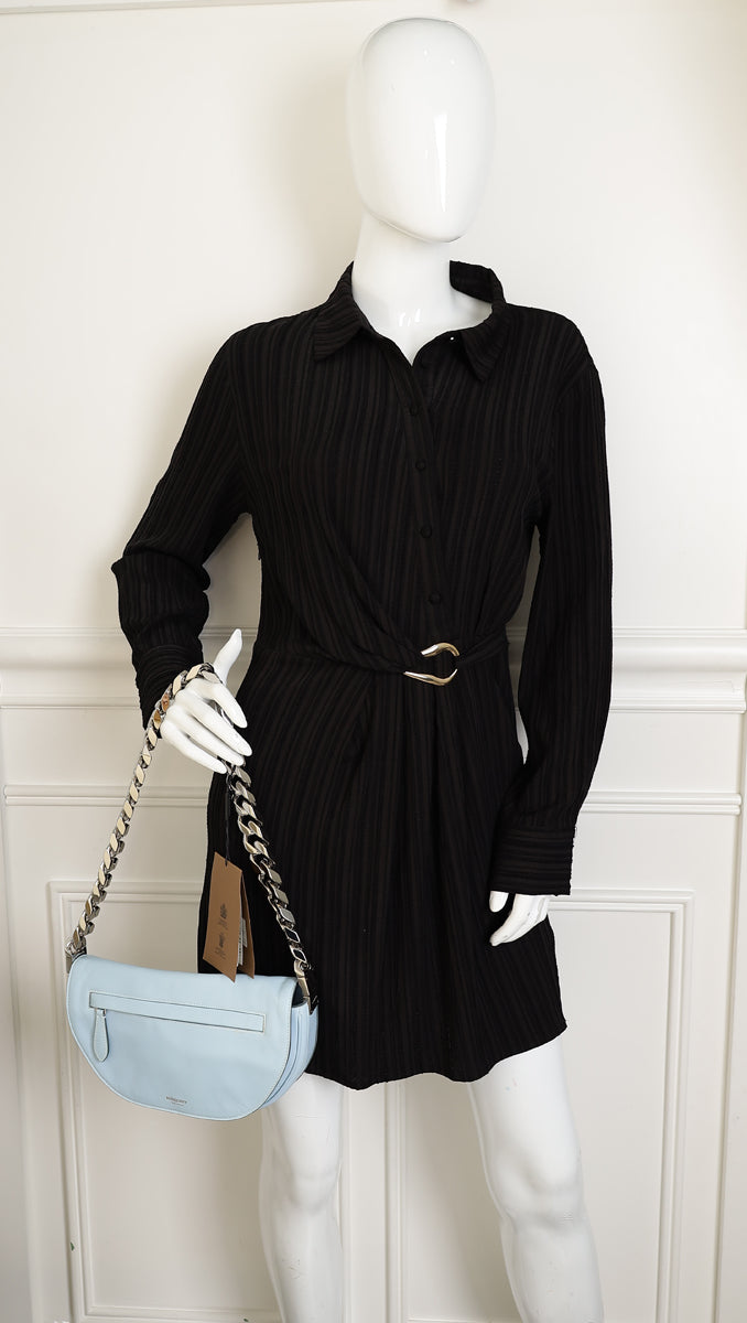 Burberry Pale Blue Soft Olympia Small Chain Bag