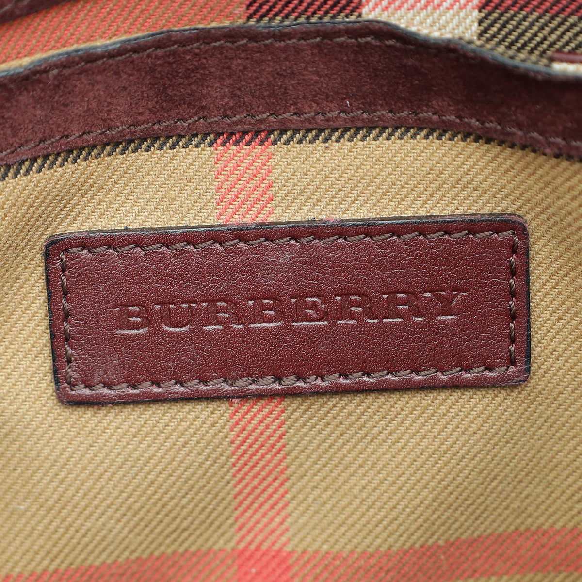Burberry Burgundy House Check Macken Crossbody Bag