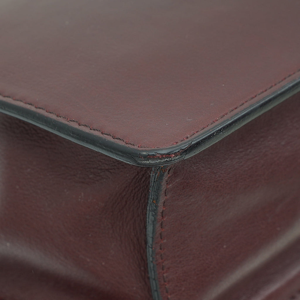 Burberry Burgundy House Check Macken Crossbody Bag