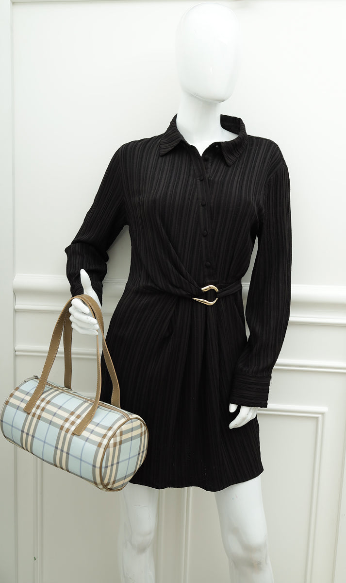 Burberry Multicolor Nova Check PVC Boston Bag