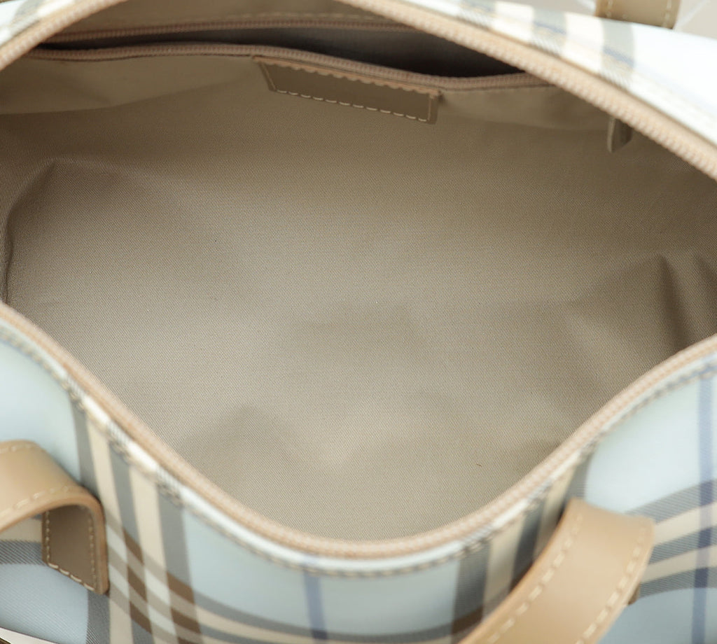 Burberry Multicolor Nova Check PVC Boston Bag