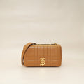 Burberry Caramel Lola Quilted Small Lola Chain Bag
