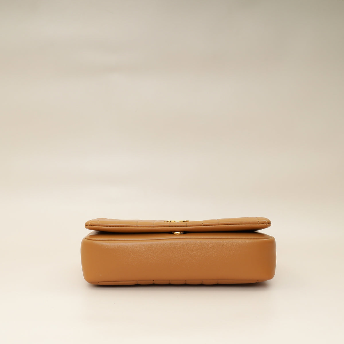 Burberry Caramel Lola Quilted Small Lola Chain Bag