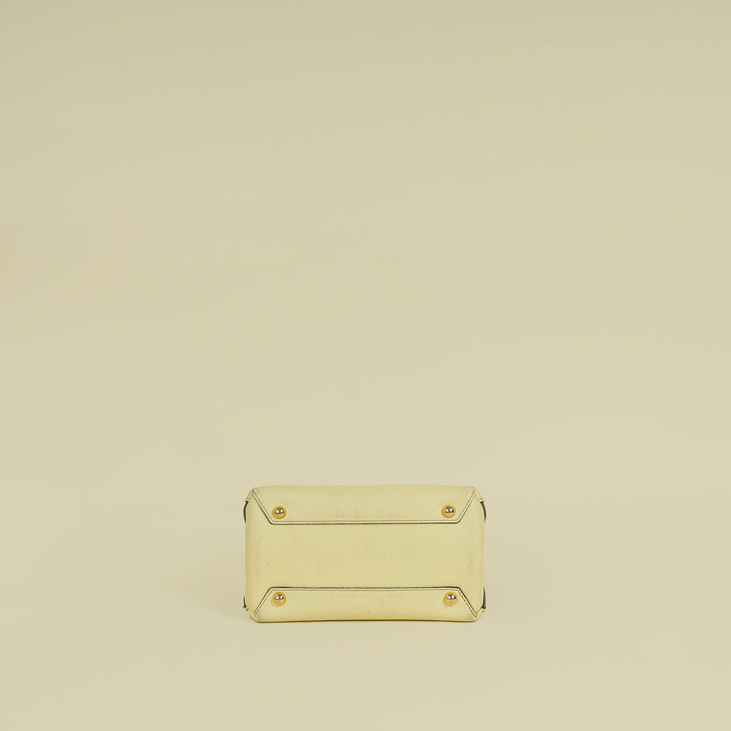 Burberry Light Yellow Banner Mini Tote Bag