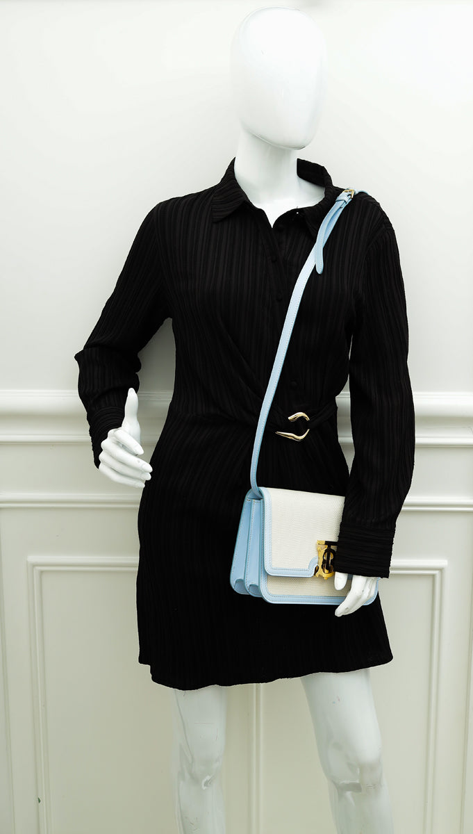 Burberry Bicolor TB Logo Small Flap Bag