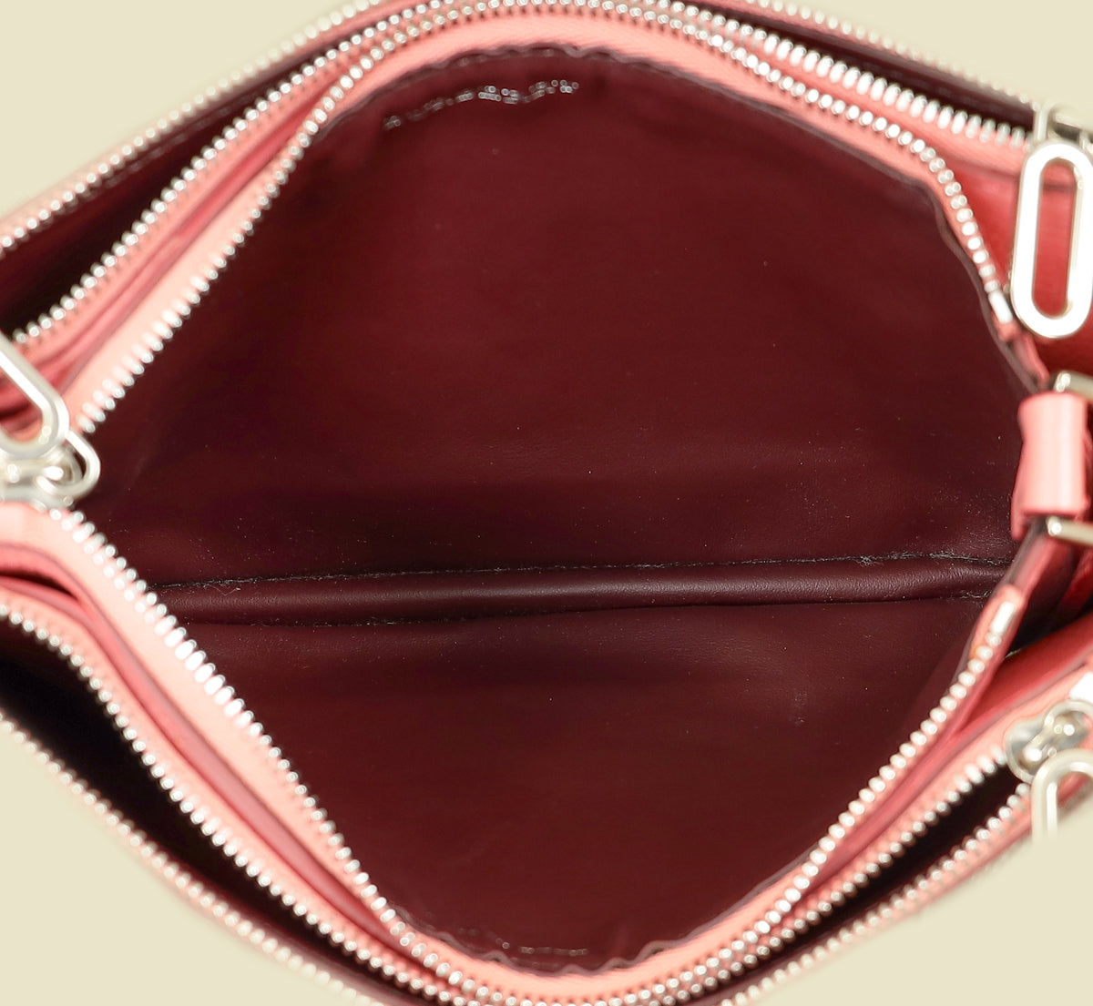 Burberry Blush Pink Triple Zipped Crossbody Bag