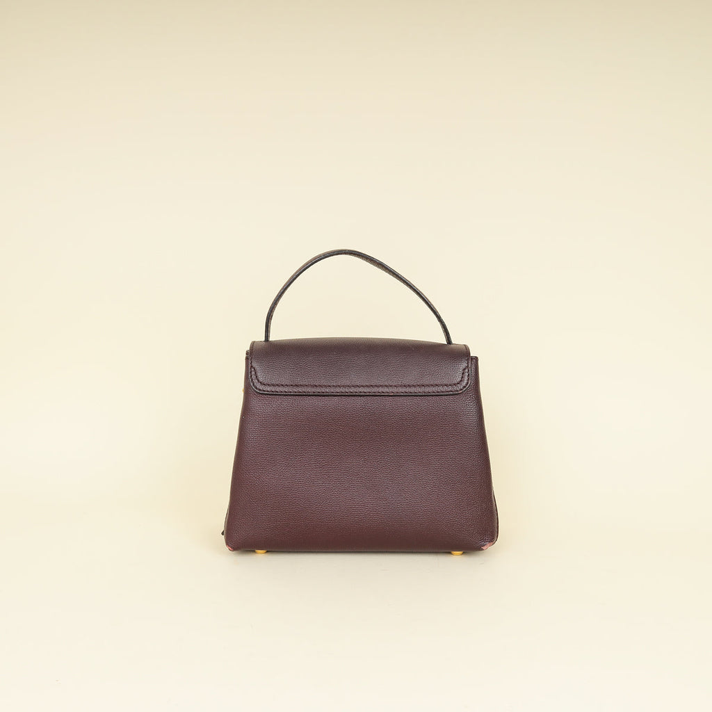 Burberry Burgundy Camberley Top Handle Bag