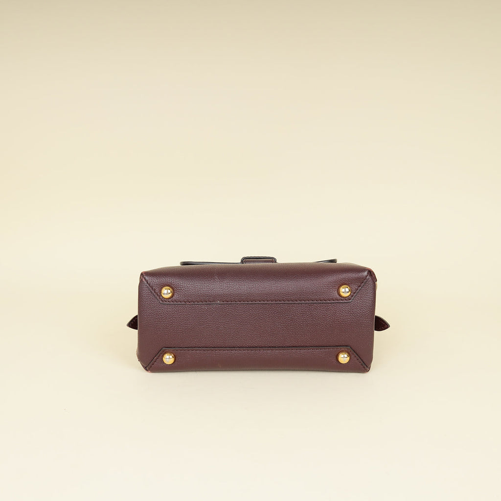 Burberry Burgundy Camberley Top Handle Bag