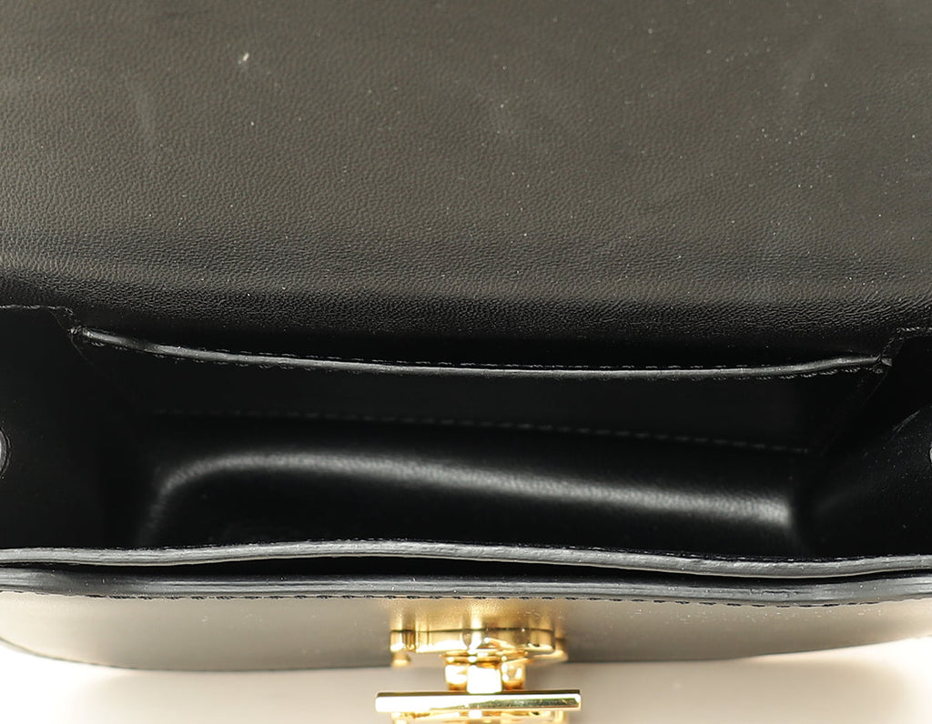 Burberry Black TB Logo Chain Belt Bag