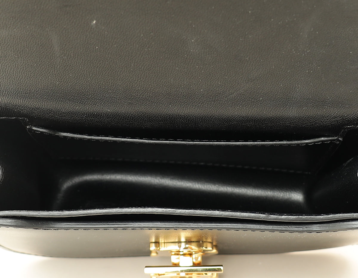 Burberry Black TB Logo Chain Belt Bag