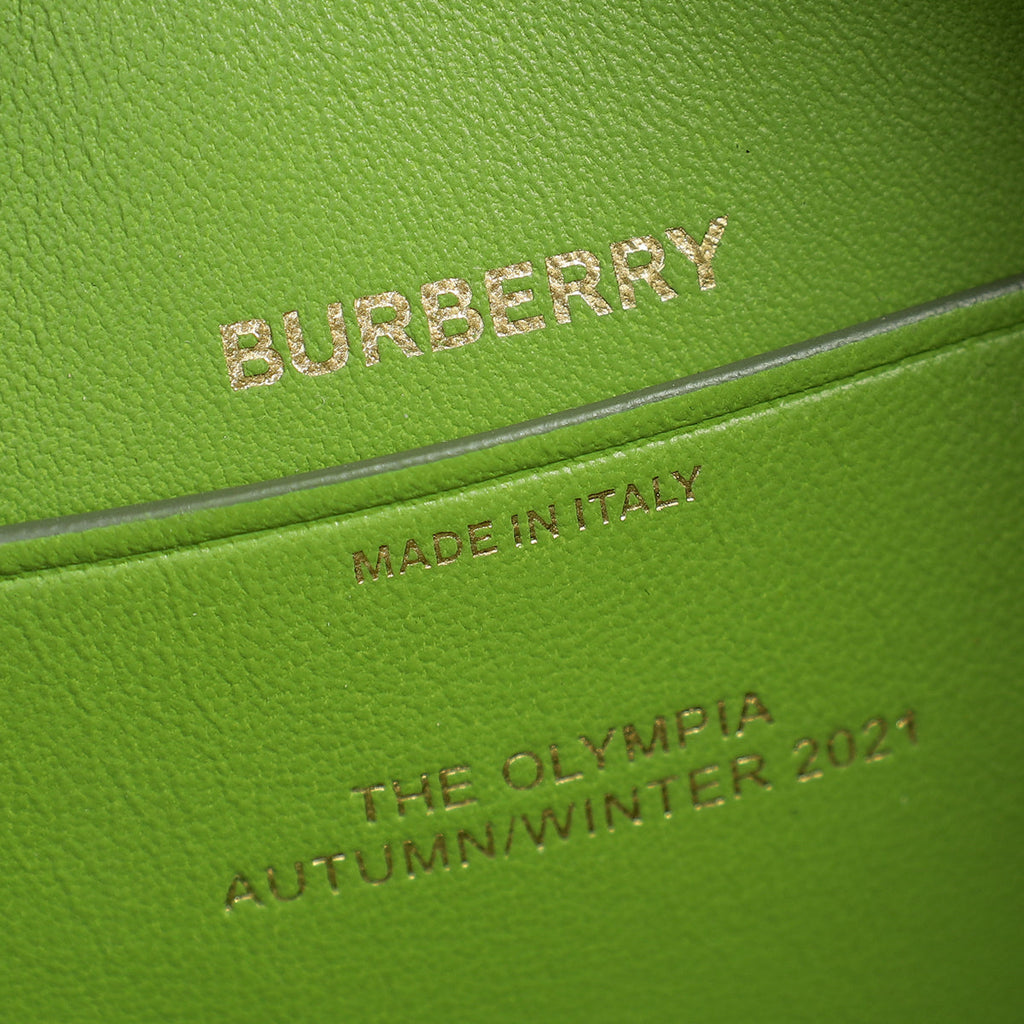 Burberry Green Olympia Mini Chain Zip Bag