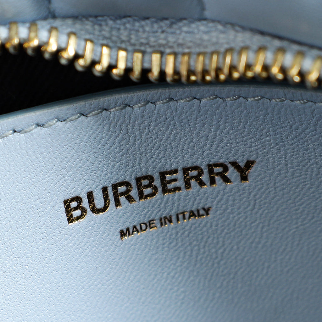 Burberry Pale Blue Lola Small Quilted Shoulder Bag