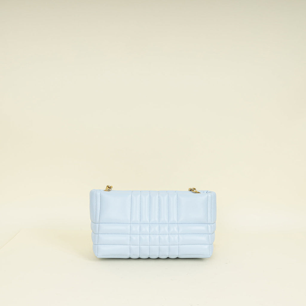 Burberry Pale Blue Lola Small Quilted Shoulder Bag