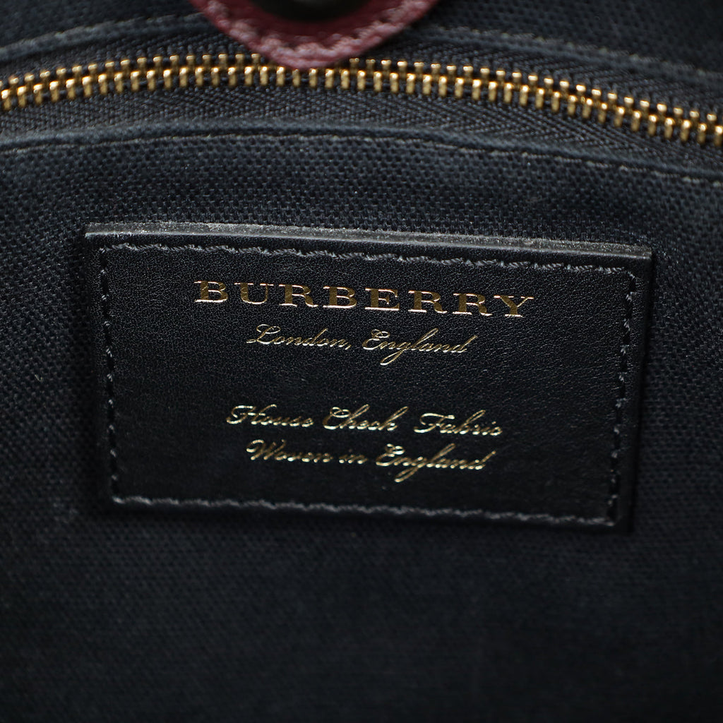 Burberry Bicolor Banner Tote Small Bag