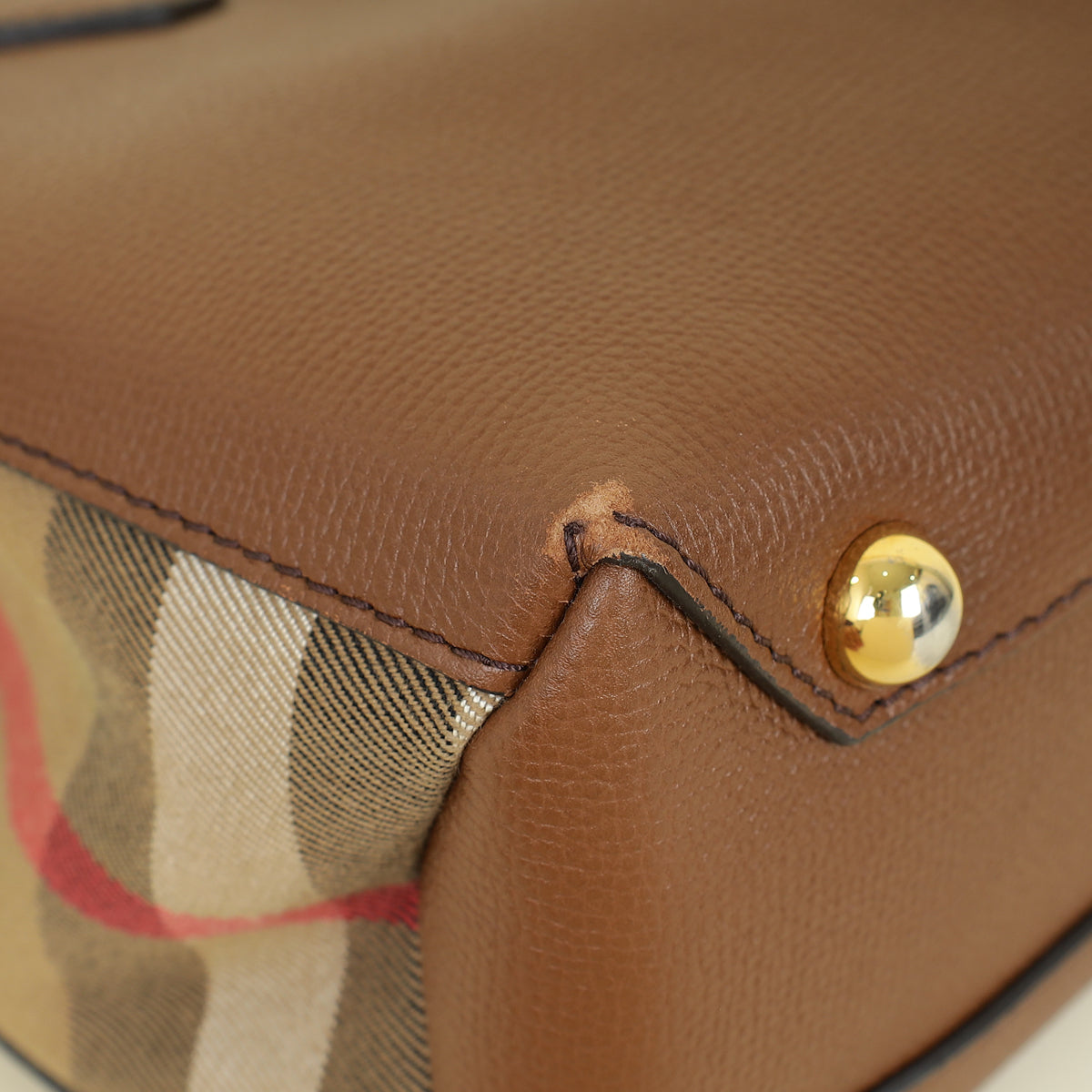 Burberry Tan Banner Tote Small Bag